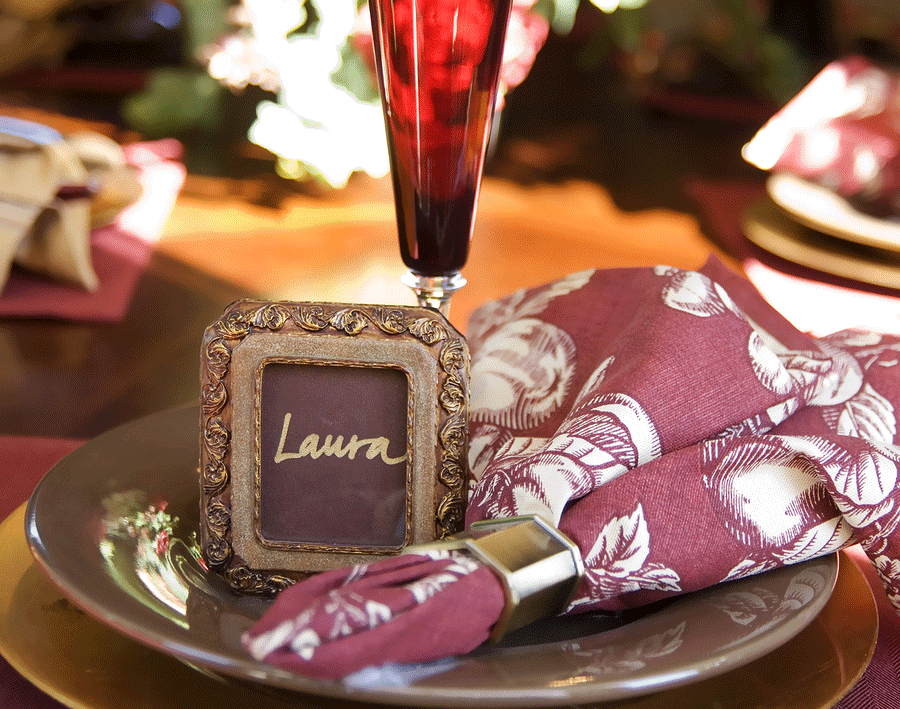 photo of holiday catering setup